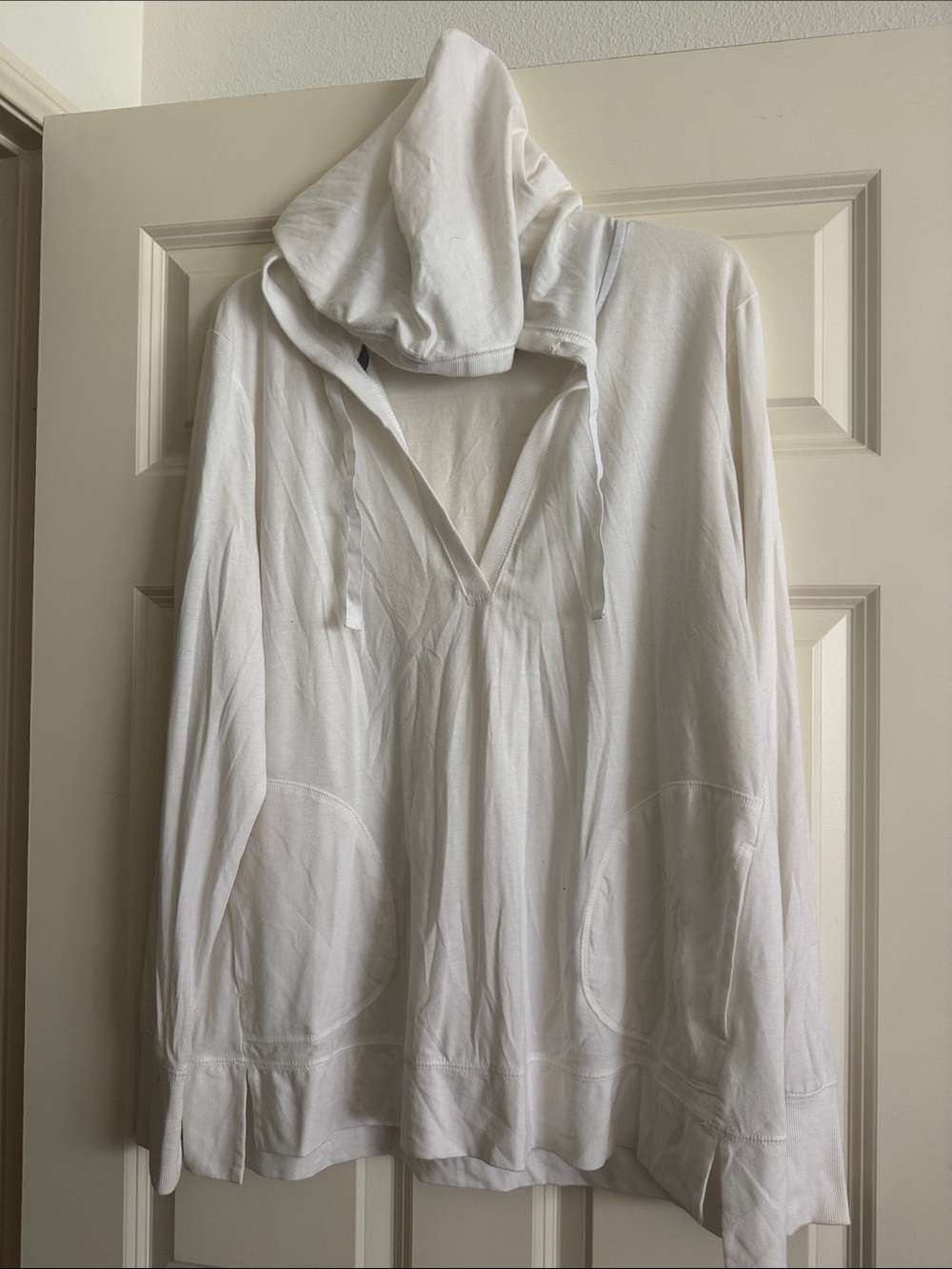 Tek Gear Drytek White Hooded Pullover Sweatshirt size XL